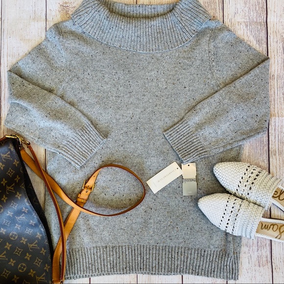 Charter Club Grey Cowl-Neck Metallic Knit Sweater - Picture 2 of 4